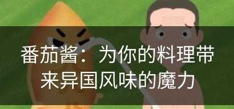 番茄酱：为你的料理带来异国风味的魔力